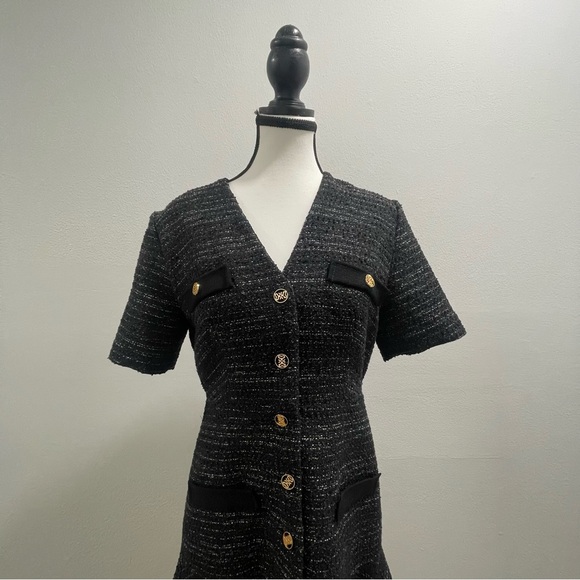 Sandro Gwendoline Metallic Tweed Dress - Picture 5 of 5